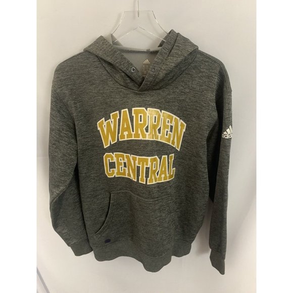 Warren Central Adidas Men’s M Climawarm Graphic Gray Hoodie Pullover - Picture 1 of 6
